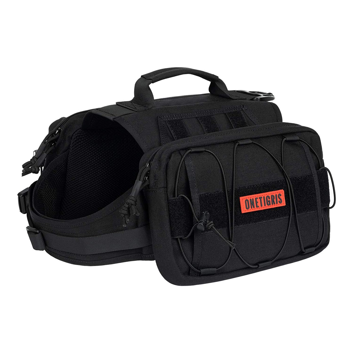 OneTigris Dog Harness with Sidepockets for Hiking Walking Training Running. Medium and Large Dogs, Multiple Colors