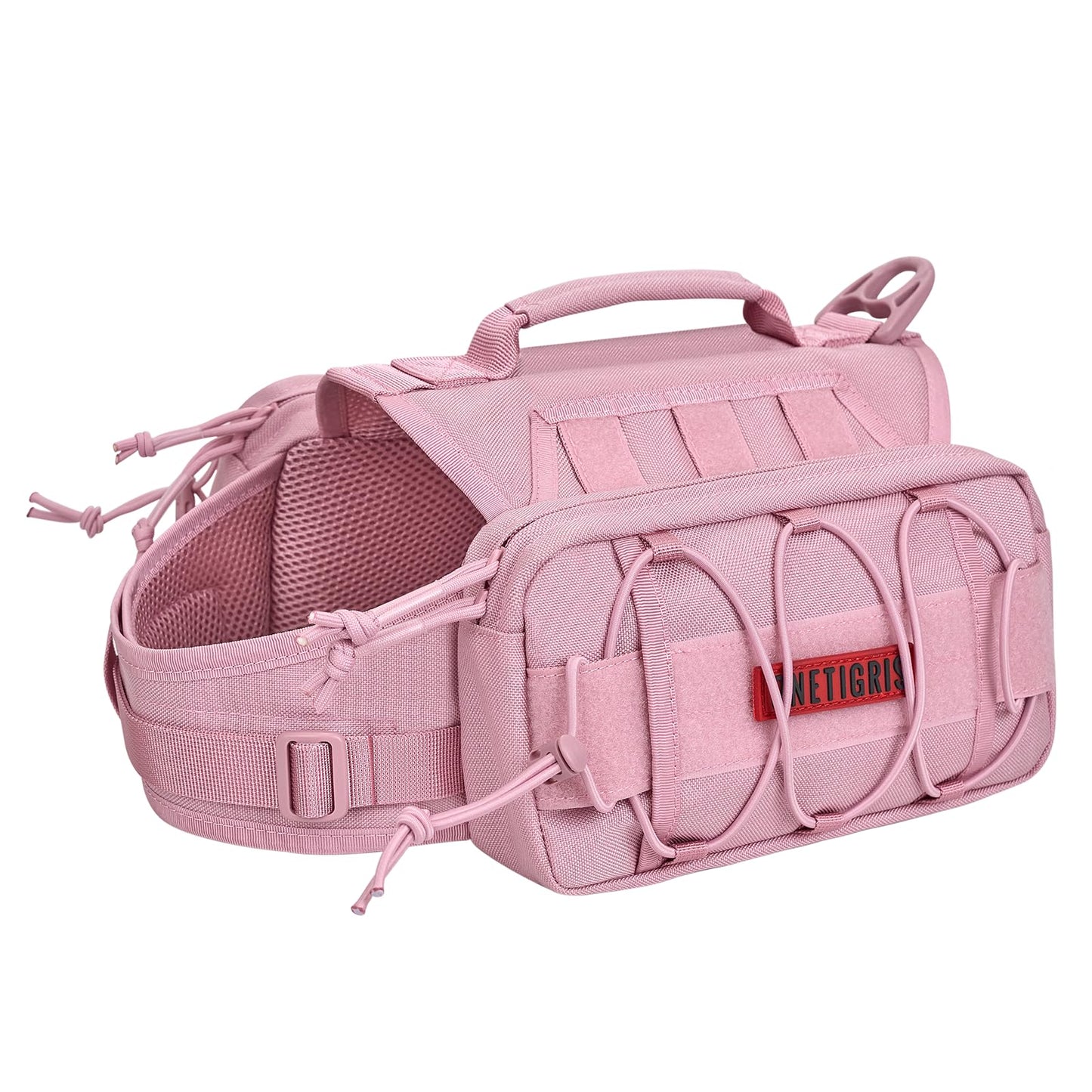 OneTigris Dog Harness with Sidepockets for Hiking Walking Training Running. Medium and Large Dogs, Multiple Colors